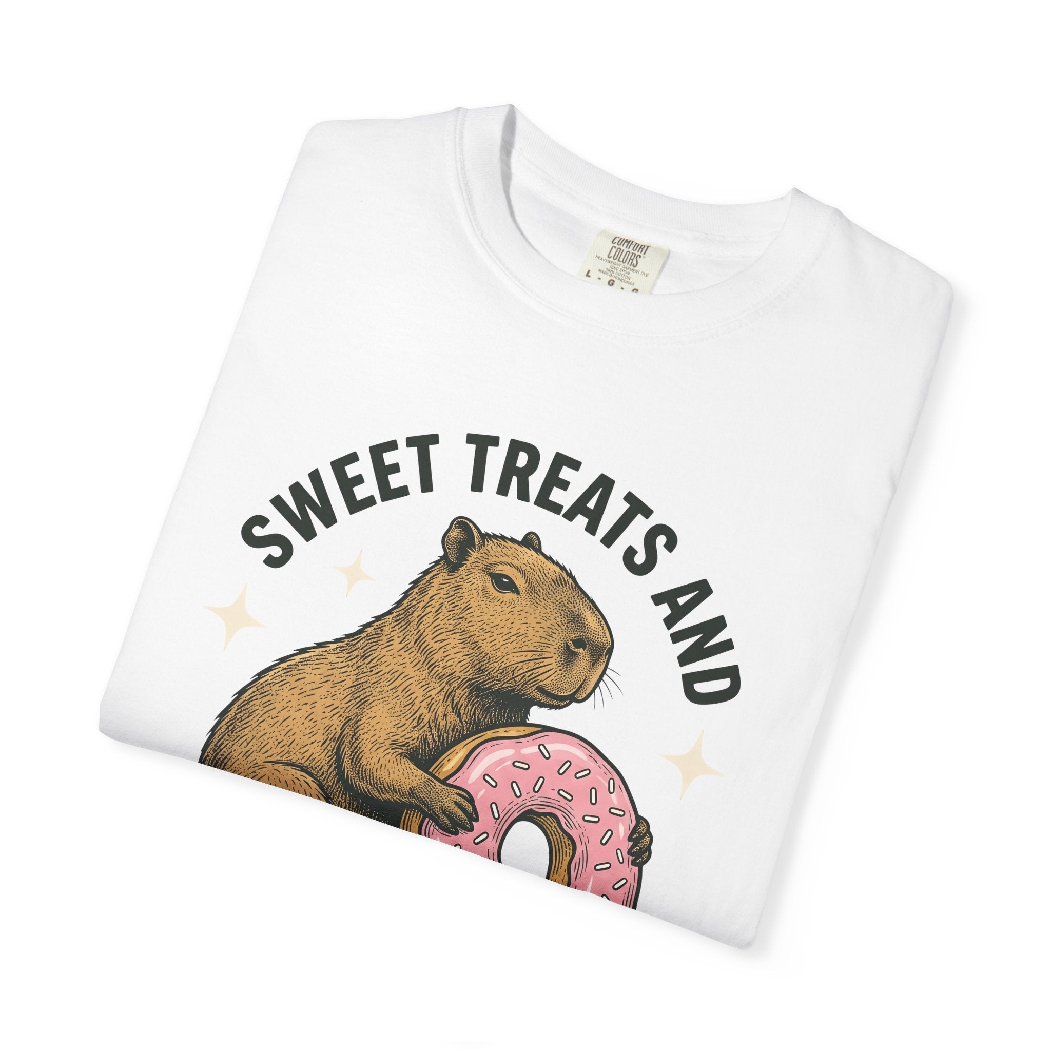Capybara Bagel Shirt Funny Critters Gift Women Classic Tee Rodent T-Shirt Humor Fan Vintage Tshirt Animal Graphic Doodle Twinkles Tshirt