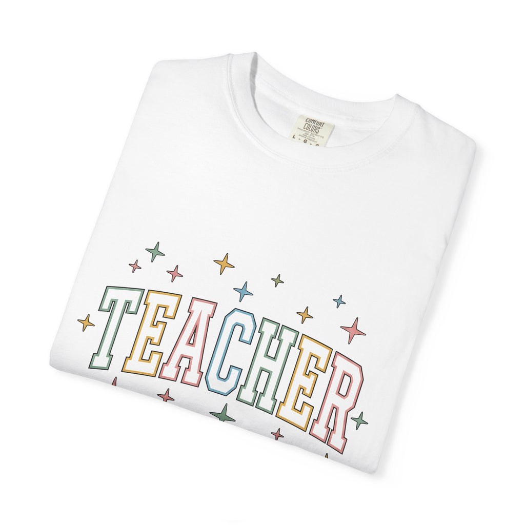 Teaching Phrase Shirt Teachers Learning Gift Women Vivid Tee Educational T-Shirt Teacher Enthusiast Colorful Tshirt Education Graphic Old