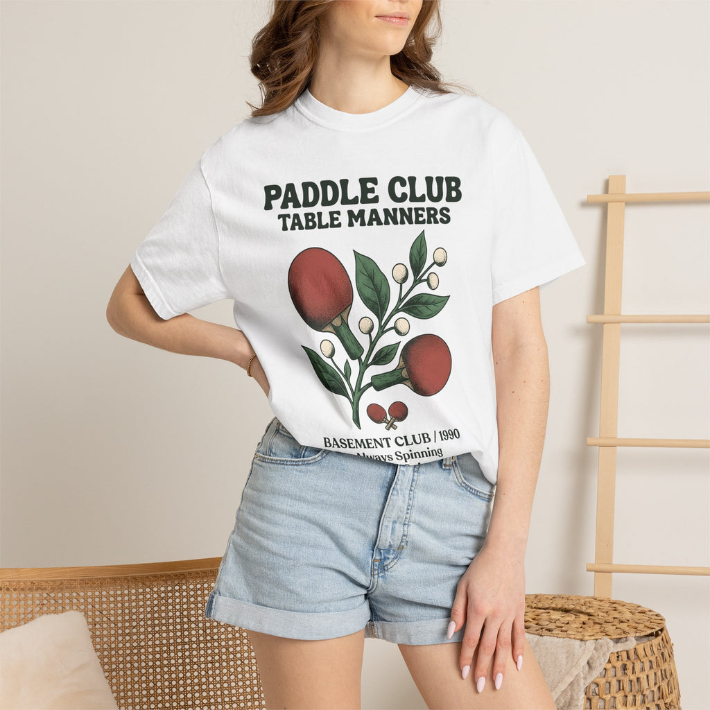 Table Tennis Rackets Shirt Sports Association Gift Women Throwback Tee Ping Pong Paddle T-Shirt Sports Fan Vintage Tshirt Connection Graphic