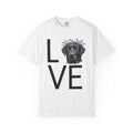 Labrador Dog Shirt Animals & Flowers Canine Gift Women Sketch Tee Retriever T-Shirt Pet Fan Dog Graphic Labrador Line Art Flower Garland