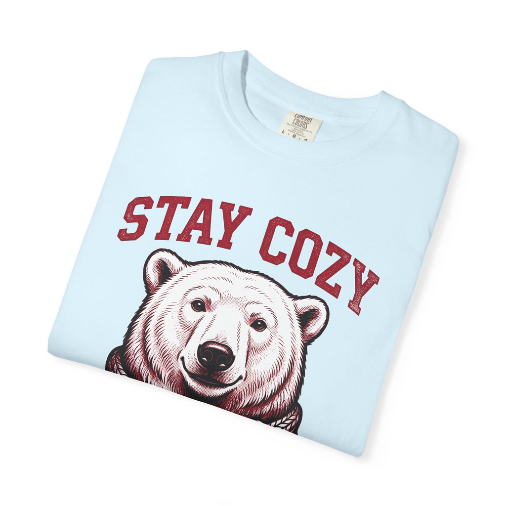 Polar Bear Shirt Christmas Winter Gift Women Vintage Tee Ursa T-Shirt Holiday Fan Retro Tshirt Frosty Graphic Hand Drawn Scarf Tshirt