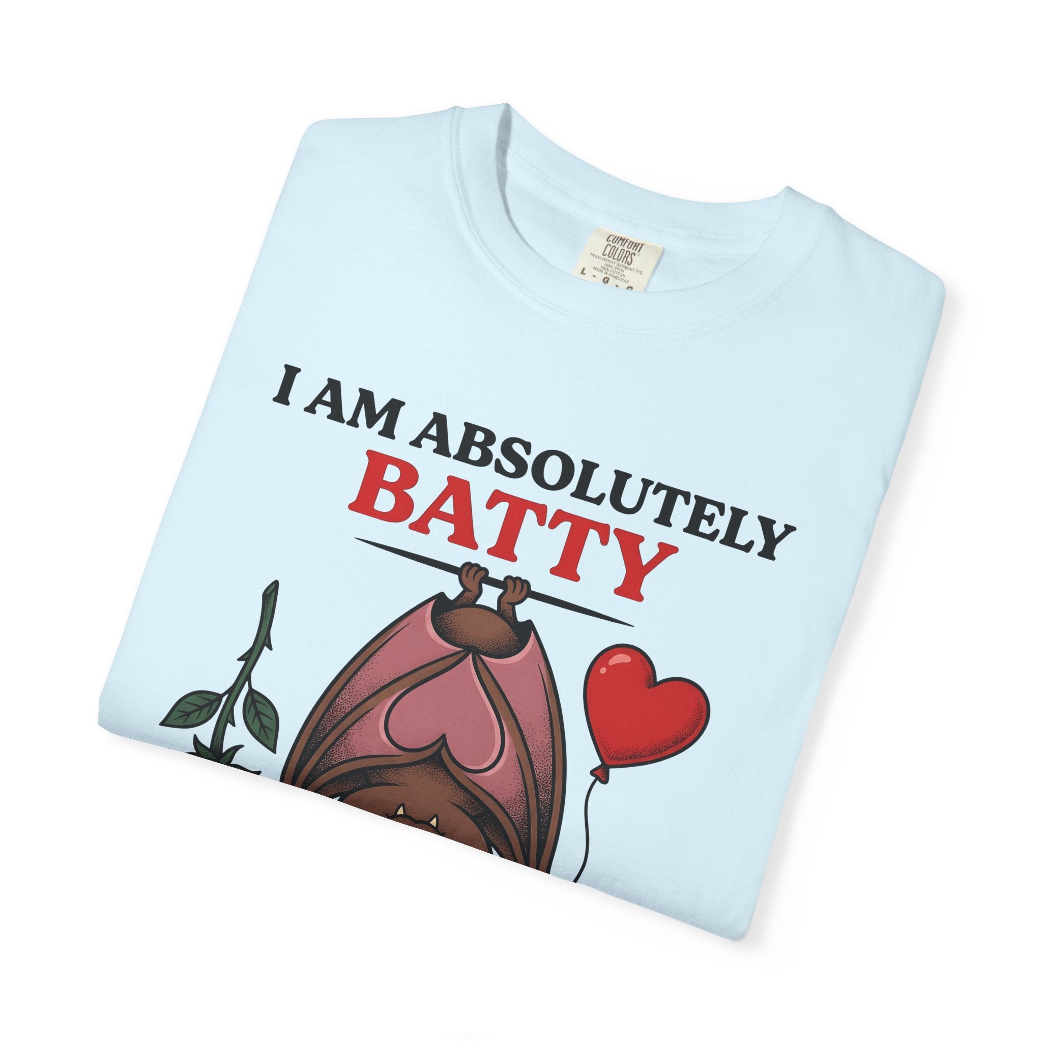 Bat Love Shirt Valentine Wildlife Gift Women Comic Tee Chiropteran T-Shirt Valentine Fan Cartoon Tshirt Animal Graphic Retro Flower Tshirt