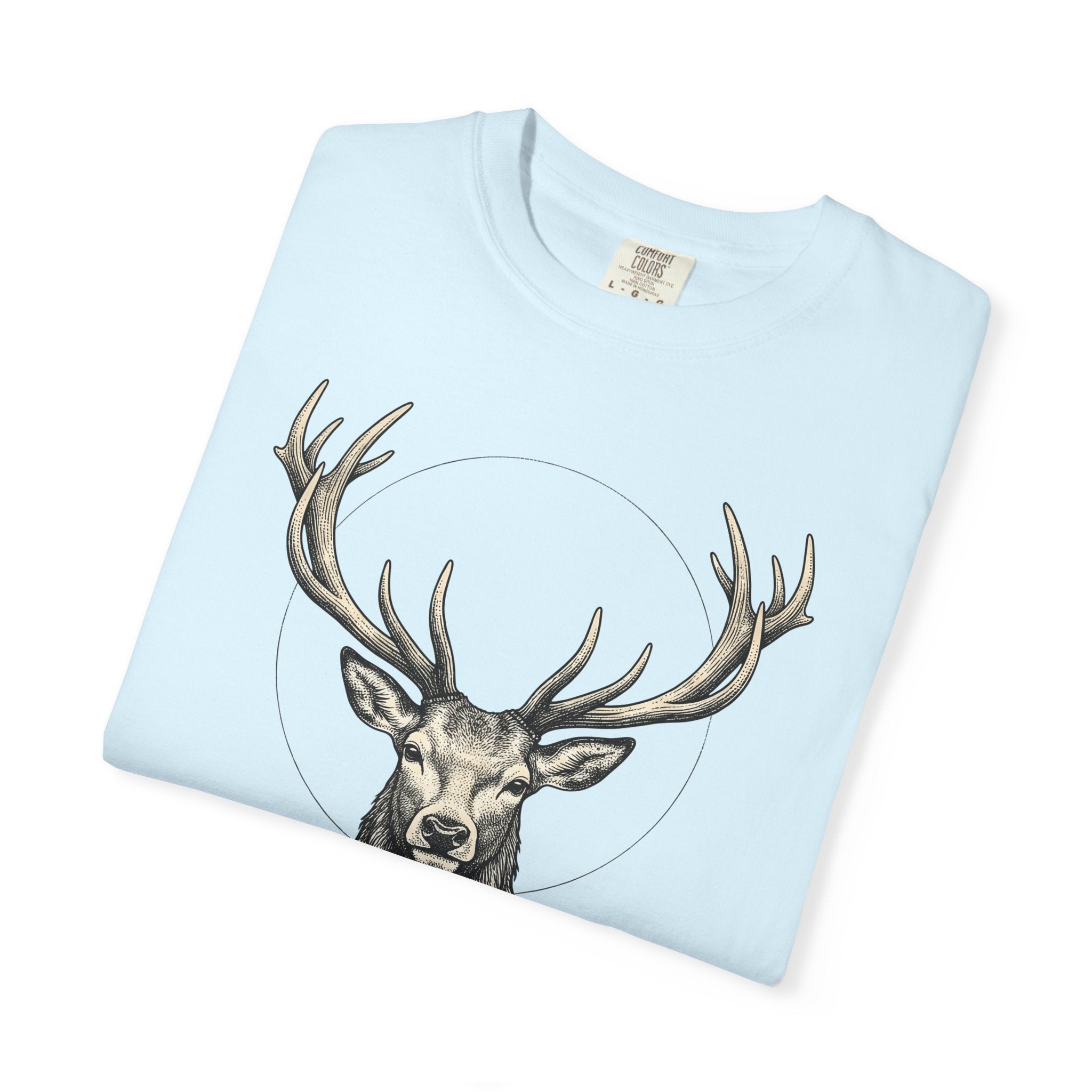 Buck Deer Shirt Animal Wildlife Gift Women Modern Boho Tee Stag T-Shirt Wildlife Enthusiast Bohemian Tshirt Conservation Graphic Retro Lotus