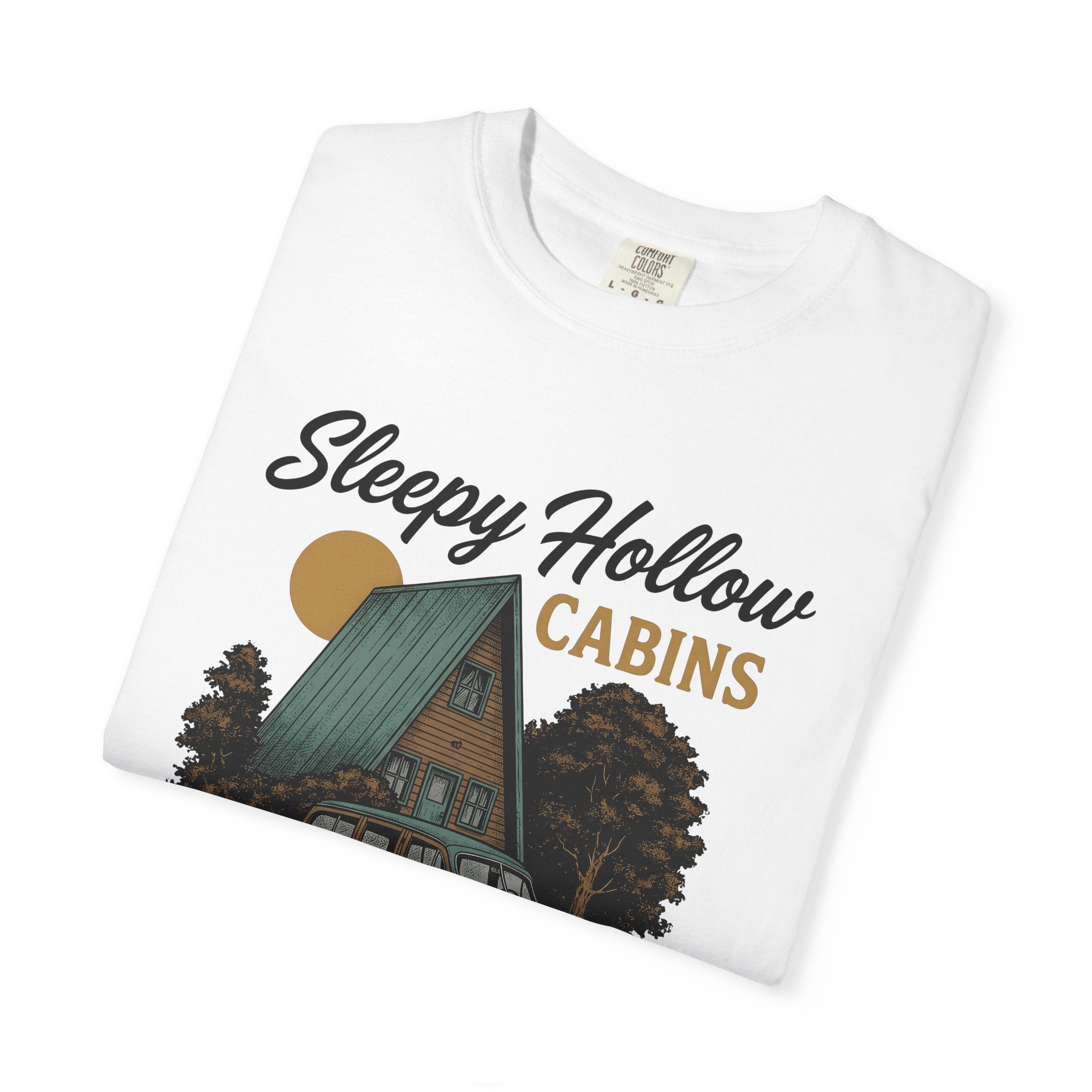 Cabin Car Shirt Halloween Spooky Gift Women Vintage Tee Rv T-Shirt Horror Fan Creepy Graphic Creepy Illustration Retro Tree Tshirt