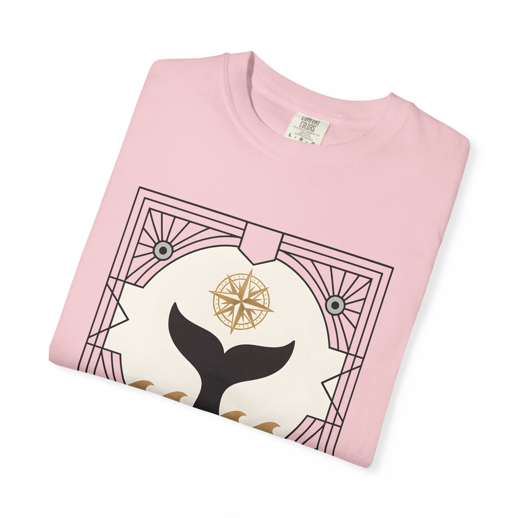 Whale Tail Shirt Nautical Ocean Gift Women Geometric Tee Whale Tail T-Shirt Sailor Fan Tribal Tshirt Sea Graphic Vintage Compass Tshirt