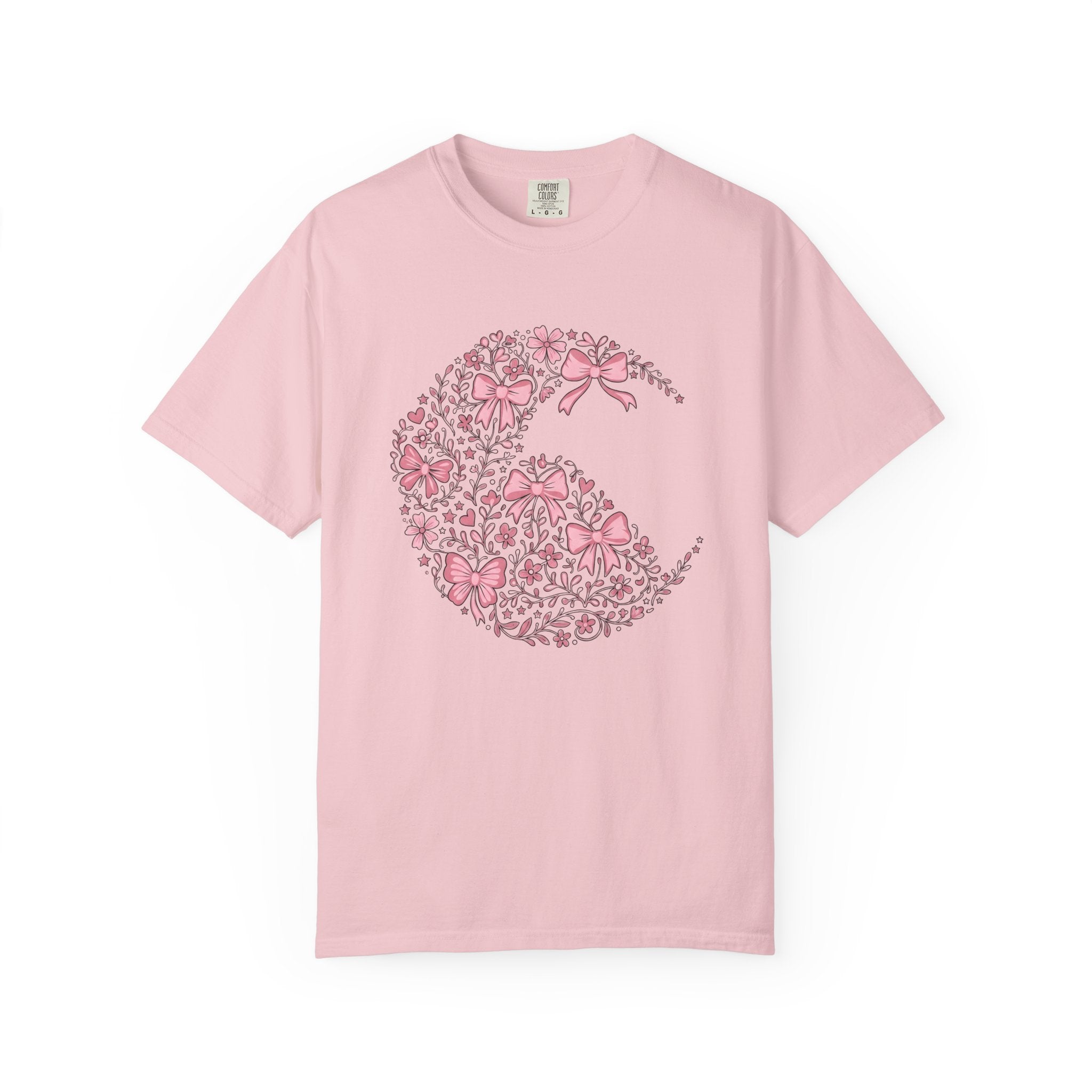 Blossom Bow Heart Shirt St. Valentine's Day Romance Gift Women Playful Tee Heart Bow T-Shirt Valentine Fan Whimsical Tshirt Love Graphic