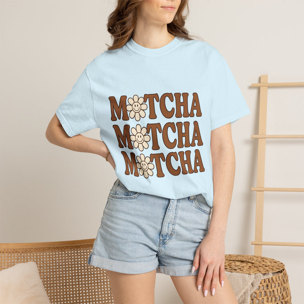 Cheerful Blossom Shirt Coffee Chibi Gift Women Hand Drawn Tee Blossom T-Shirt Coffee Fan Doodle Tshirt Kawaii Graphic Line Art Flower Daisy