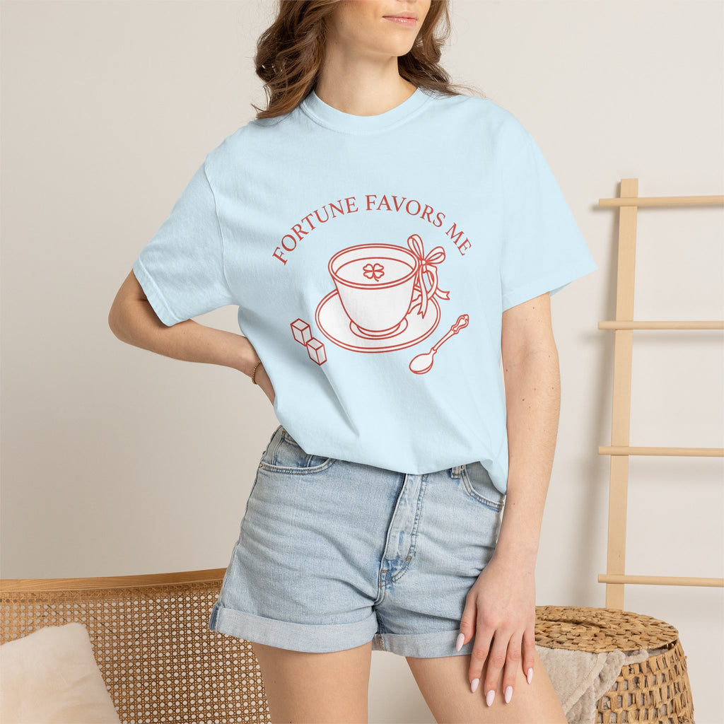 Tea Mug Shirt St Patrick's Day Fortune Gift Women Sketch Tee Mug T-Shirt Lucky Fan Illustrated Tshirt Prosperity Graphic Modern Shamrock