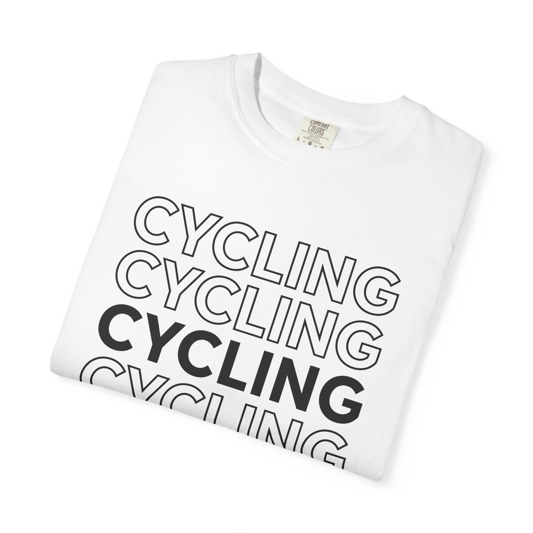 Bike Lettering Shirt Cycling Gym Gift Women Strong Tee Typography T-Shirt Cyclist Enthusiast Bold Tshirt Fitness Graphic Simple Design