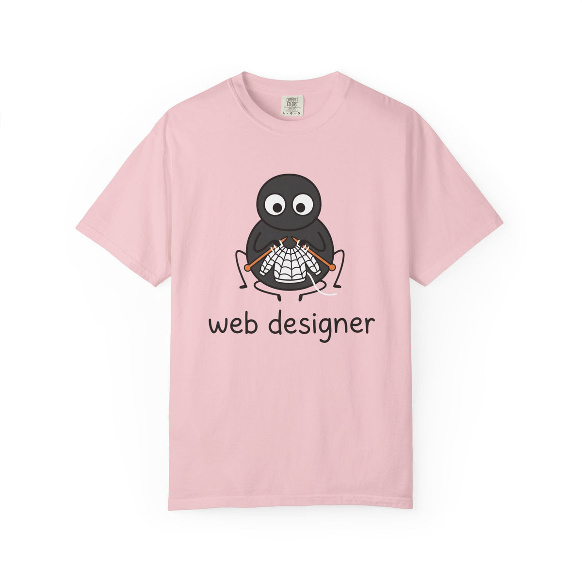 Spider Knitting Shirt Halloween Geek Gift Women Cartoon Tee Arachnid T-Shirt Horror Fan Comic Tshirt Nerd Graphic Minimalist Spiderweb