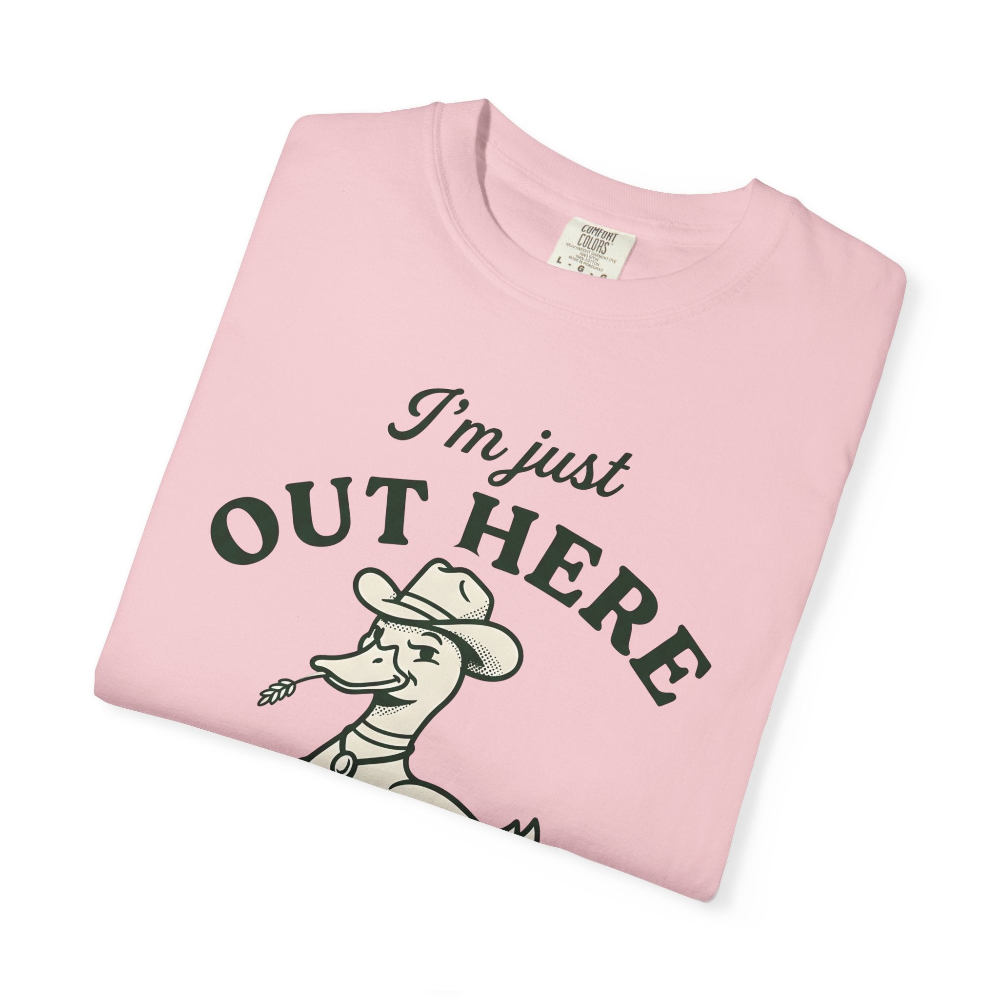 Western Duck Shirt Funny Wildlife Gift Women Comic Tee Duck T-Shirt Humor Fan Cartoon Tshirt Wildlife Graphic Retro Western Hat Tshirt