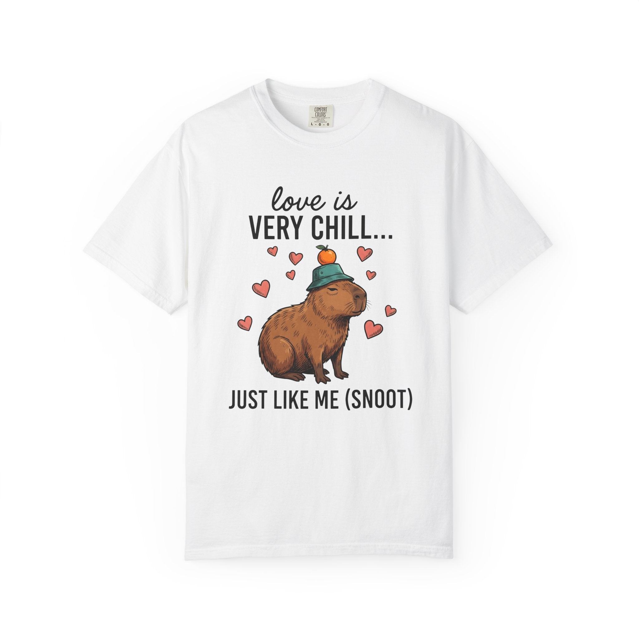Capybara Drawing Shirt Valentines Day Creature Gift Women Animation Tee Rodent T-Shirt Valentine Fan Cartoon Tshirt Animal Graphic Doodle