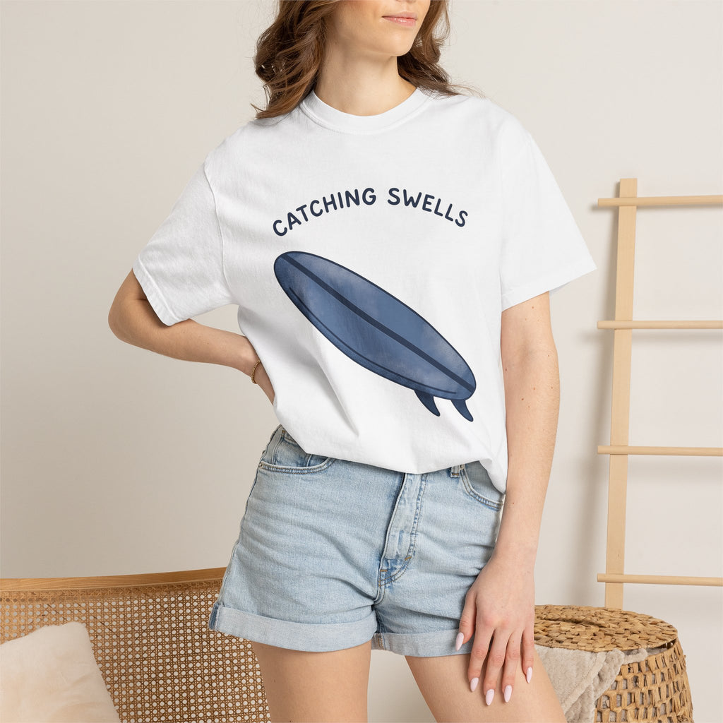 Surfboard Shirt Surfing Coast Gift Women Modern Tee Shortboard T-Shirt Surfer Enthusiast Contemporary Tshirt Seaside Graphic Classic Sea
