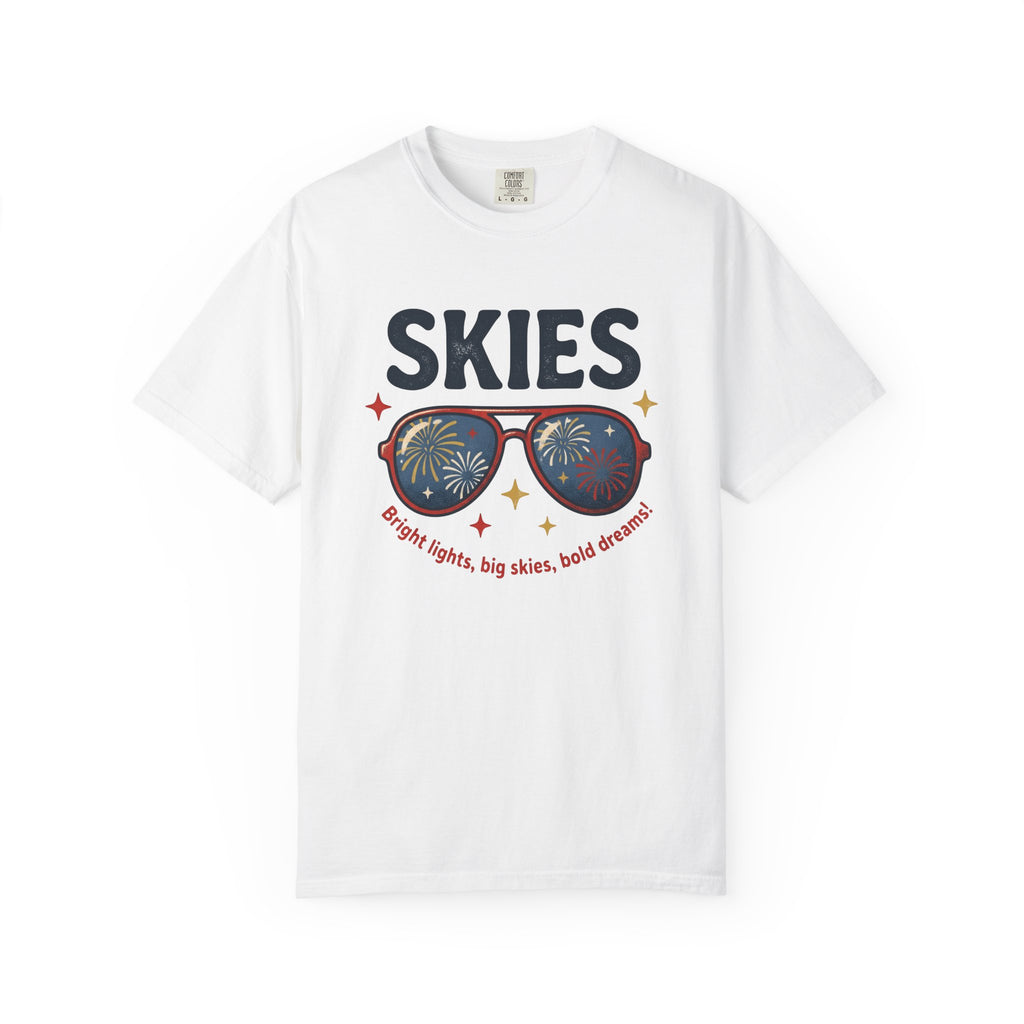 Eyewear Fireworks Shirt 4th Of July Freedom Gift Women Sketch Tee Glasses T-Shirt Fireworks Fan Spectacles Tshirt Liberty Graphic Minimalist