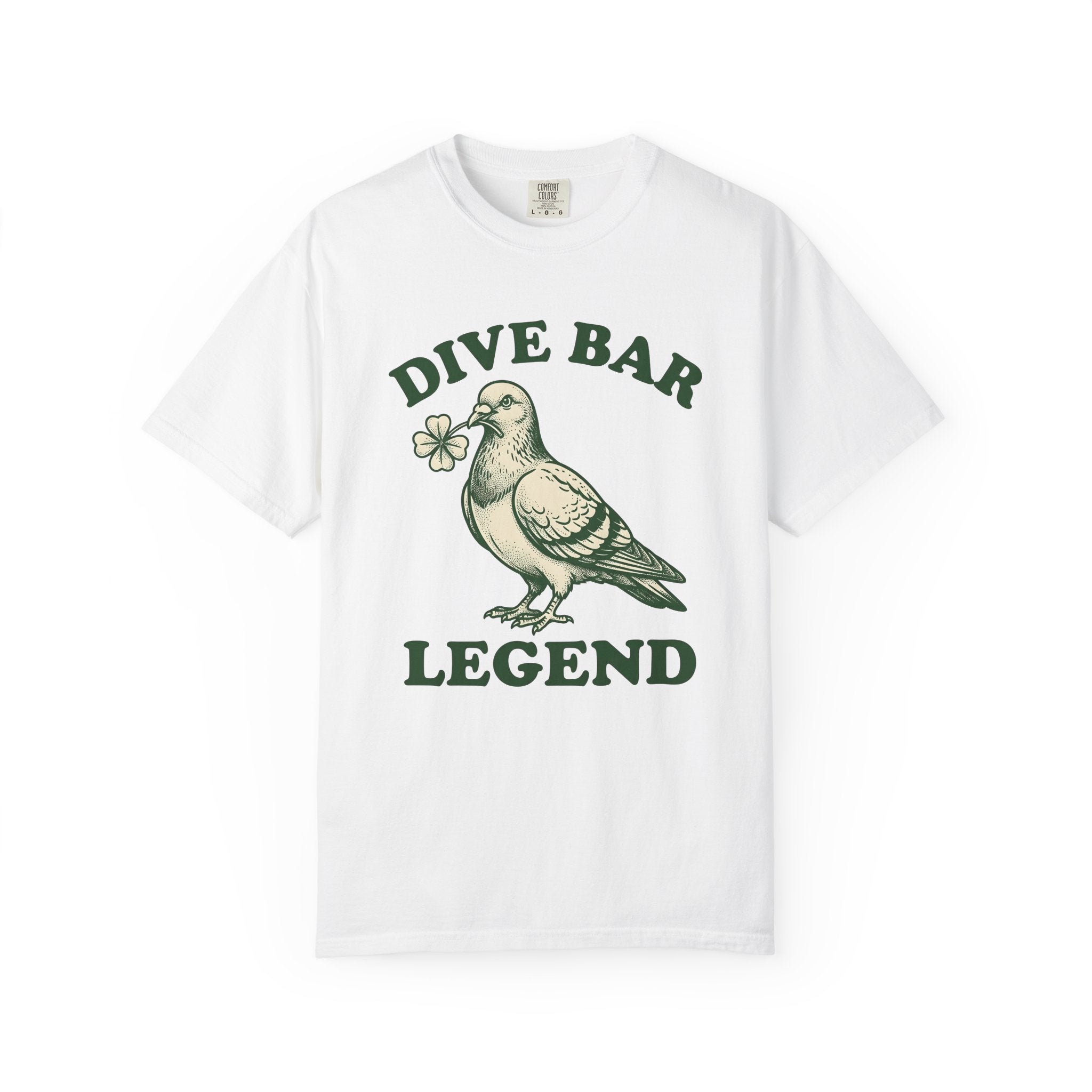 Pigeon Shamrock Shirt St Patrick's Day Liquor Gift Women Rustic Tee Dove T-Shirt St Patricks Fan Vintage Tshirt Cocktail Graphic Line Art