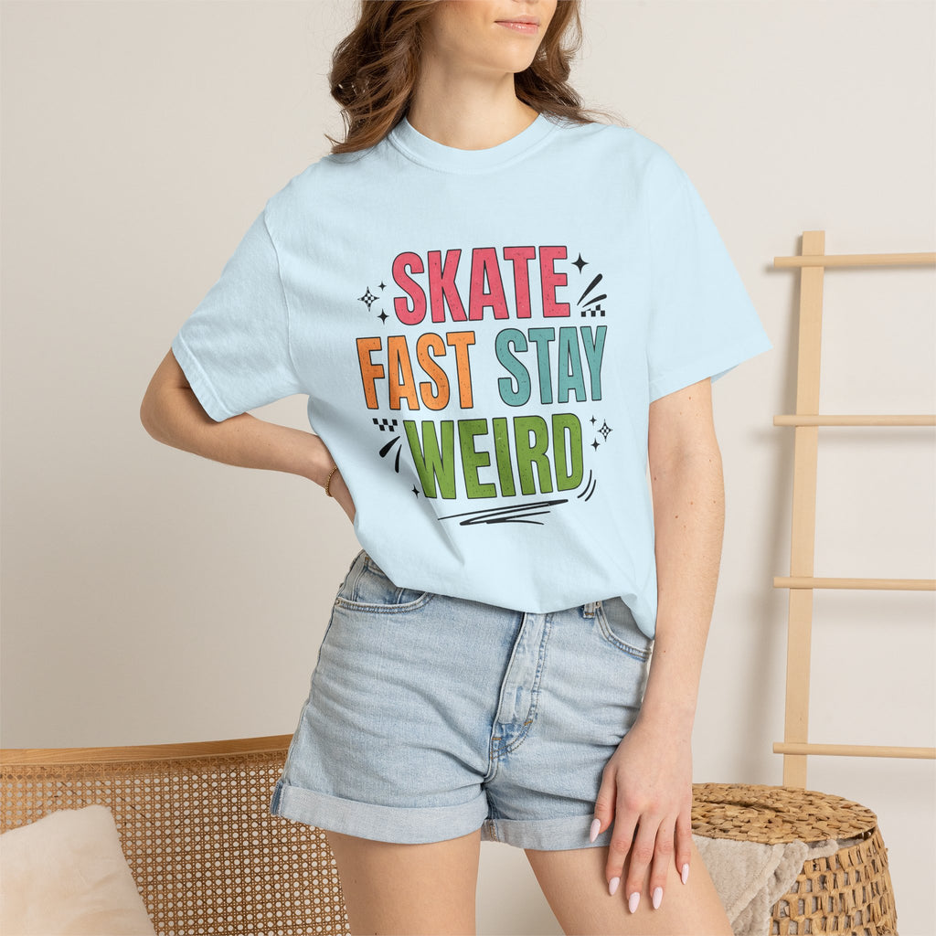 Classic Skate Lettering Shirt Skateboarding Apparel Gift Women Strong Tee Typography T-Shirt Skater Enthusiast Graphic Tee Clothing Graphic