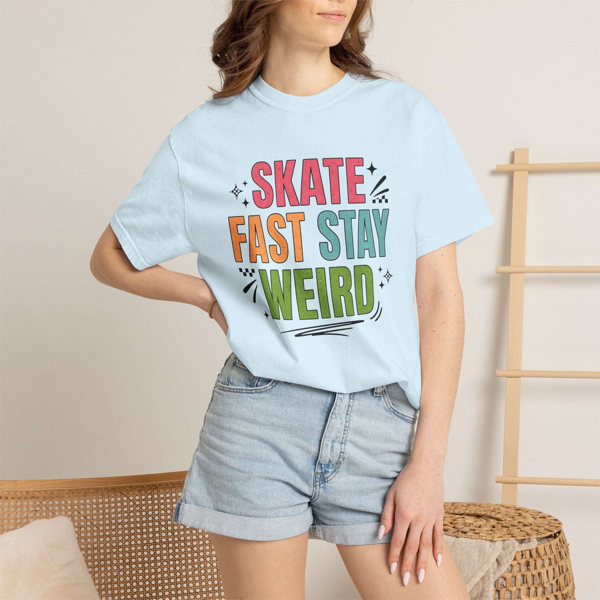 Classic Skate Lettering Shirt Skateboarding Apparel Gift Women Strong Tee Typography T-Shirt Skater Enthusiast Graphic Tee Clothing Graphic