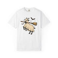 Goat Mask Shirt Halloween Barnyard Gift Women Old School Tee Animal Mask T-Shirt Horror Fan Creepy Tshirt Farm Graphic Pen Illustration