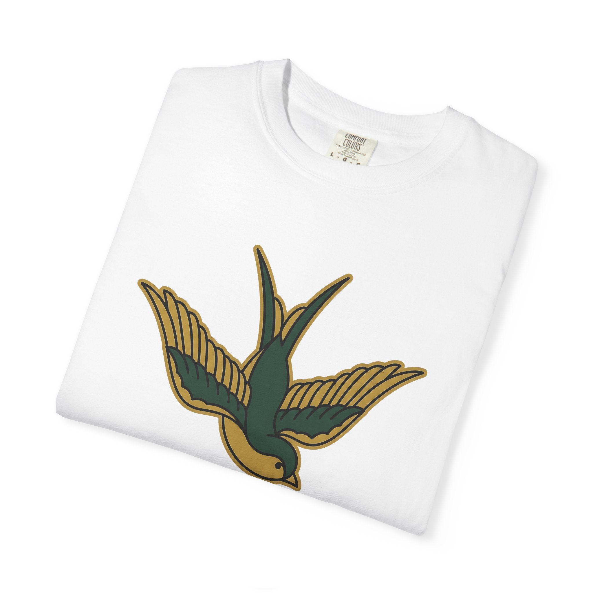 Flying Bird Shirt St. Patrick's Day Luck Gift Women Vintage Tee Bird T-Shirt Lucky Fan Retro Tshirt Fortune Graphic Retro Green Gold Tshirt