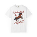 Bucking Horse Shirt America Flag Gift Women Retro Tee Bronco T-Shirt Patriot Fan Rodeo Tshirt Banner Graphic Sketch Star Tshirt