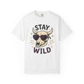 Bull Skull Shirt Cowgirl Western Gift Women Cartoon Tee Skull T-Shirt Rodeo Fan Cowboy Tshirt Western Graphic Retro Heart Sunglasses Tshirt