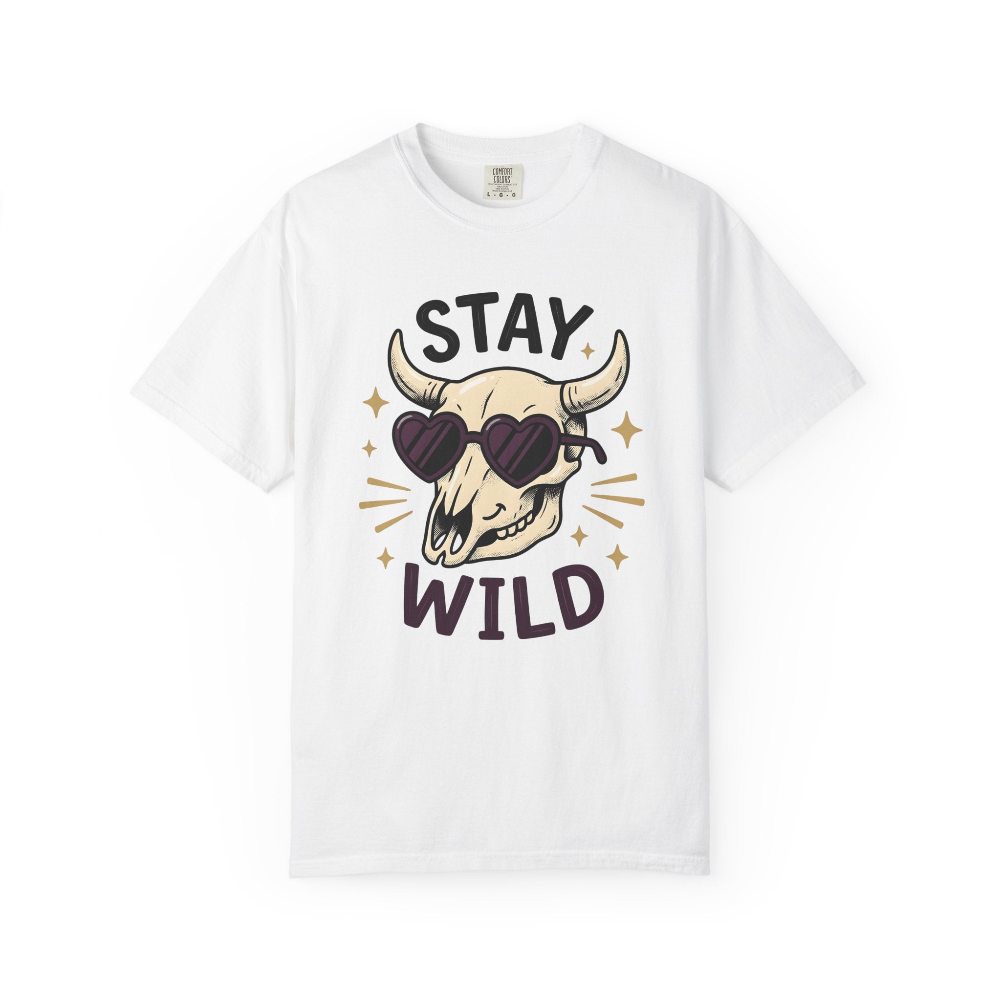 Bull Skull Shirt Cowgirl Western Gift Women Cartoon Tee Skull T-Shirt Rodeo Fan Cowboy Tshirt Western Graphic Retro Heart Sunglasses Tshirt