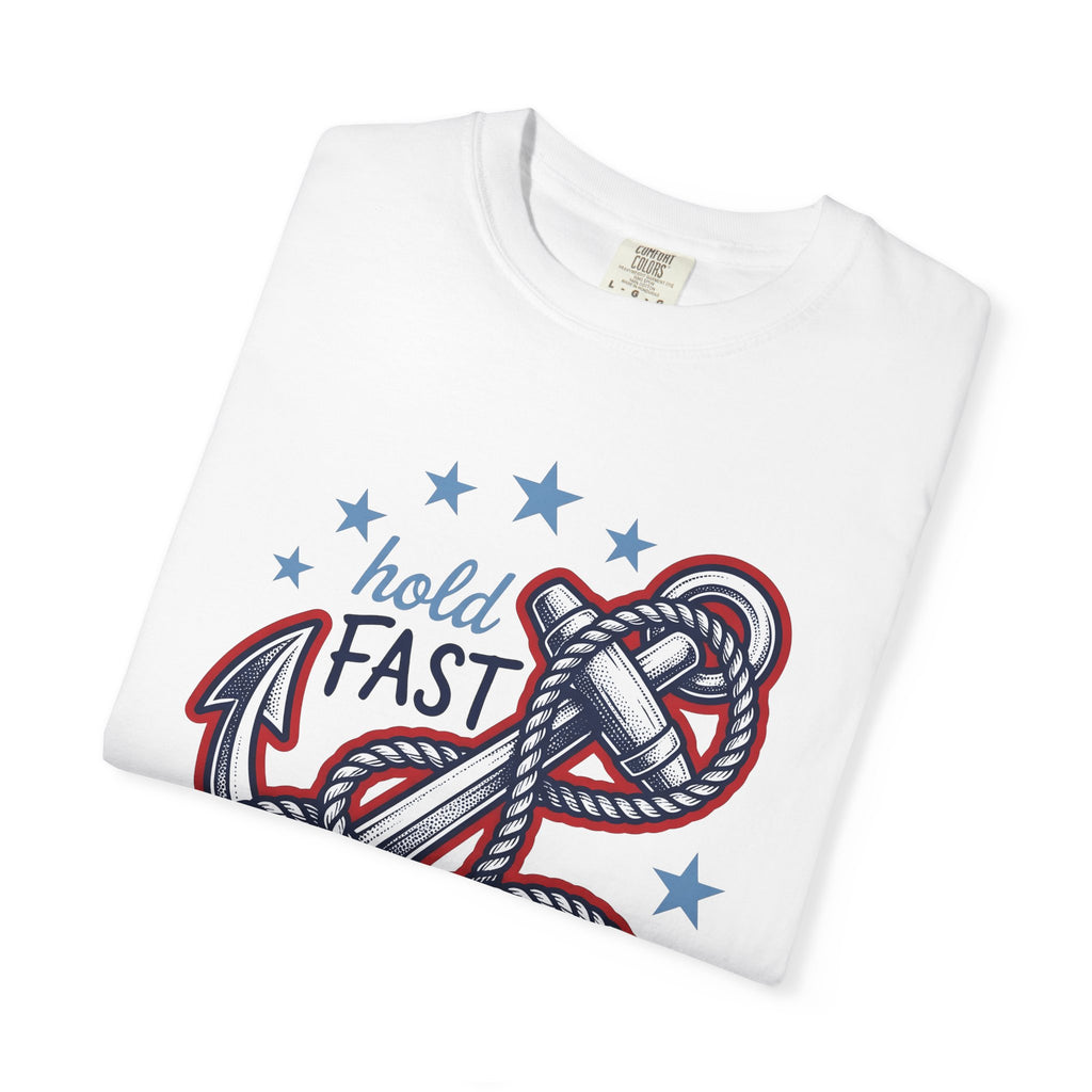 Anchor Rope Shirt America 4Th Of July Nautical Gift Women Vintage Tee Mooring Line T-Shirt Patriot Fan Retro Tshirt Maritime Graphic Hand