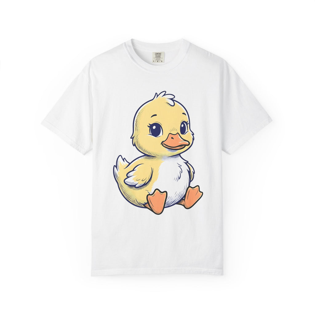Duckling Shirt Animals Sweet Gift Women Animated Tee Duck T-Shirt Creature Fan Cartoon Tshirt Cute Graphic Hand Drawn Wide Eyes Tshirt