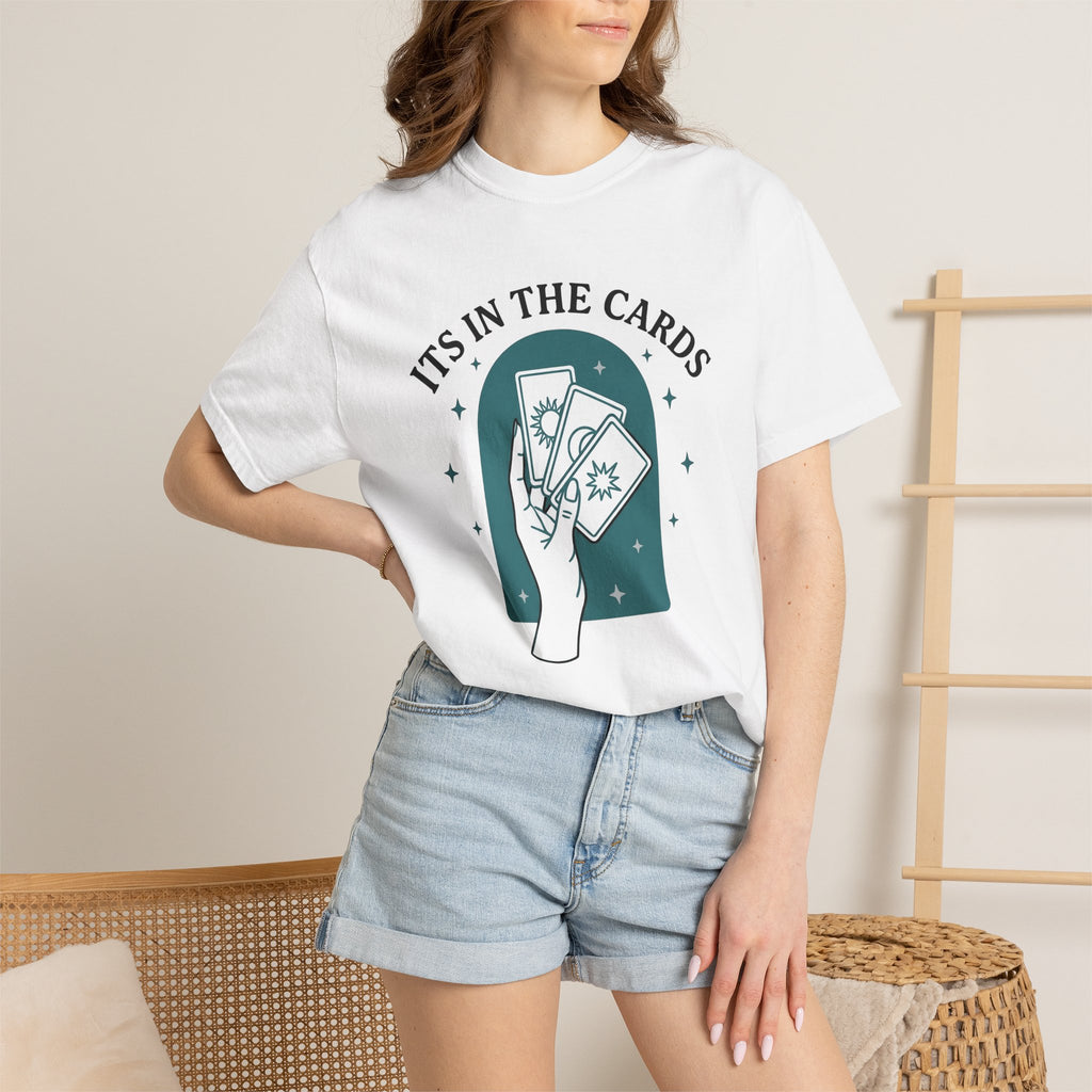 Tarot Cards Shirt Boho Chic Astrology Gift Women Minimalist Tee Oracle Cards T-Shirt Bohemian Enthusiast Simple Tshirt Zodiac Graphic