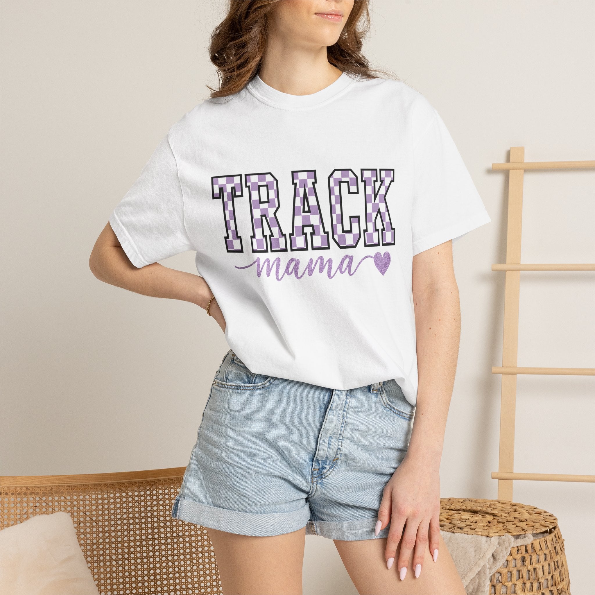 Checkerboard Varsity Text Shirt Moms Sports Gift Women Sporty Tee Varsity Jacket T-Shirt Mom Fan Athletic Tshirt Sports Graphic Retro