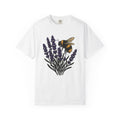 Honeybee Lavender Shirt Mom Outdoors Gift Women Floral Tee Bee T-Shirt Mother Fan Botanical Tshirt Nature Graphic Retro Meadow Flower Tshirt