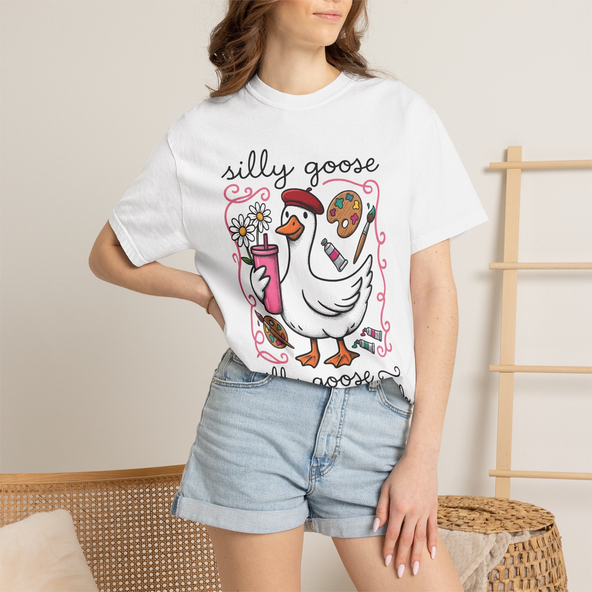 Goose Creative Supplies Shirt Teacher Crafts Gift Women Funny Tee Art Supplies T-Shirt Educator Enthusiast Humor Tshirt Crafting Graphic