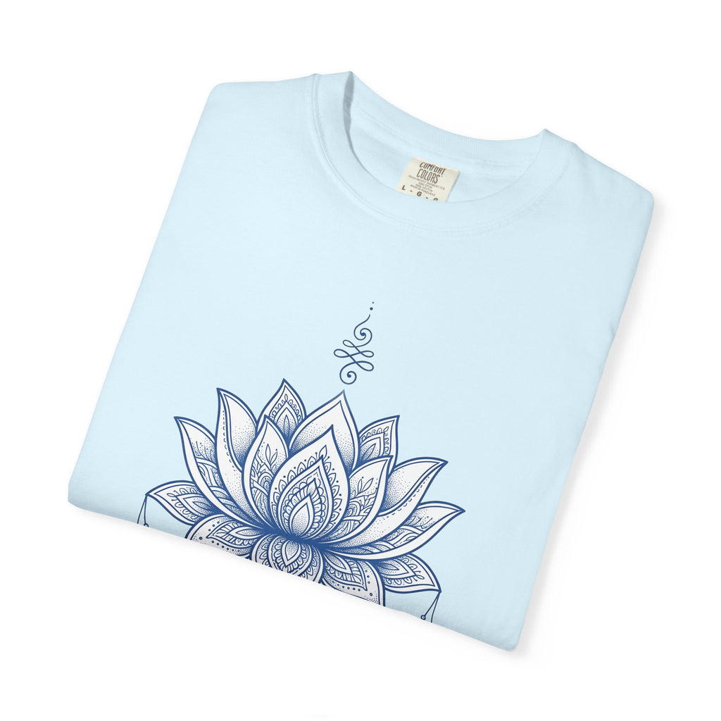 Sacred Lotus Shirt Boho Chic Mindfulness Gift Women Geometric Tee Lotus T-Shirt Bohemian Enthusiast Abstract Tshirt Meditation Graphic Ink