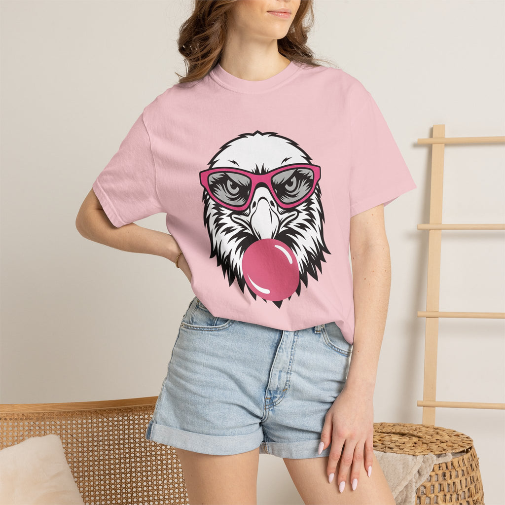Eagle Goggles Shirt Animals Funny Gift Women Cartoon Tee Bald Eagle T-Shirt Wildlife Fan Toon Tshirt Humor Graphic Sketch Bubble Gum Tshirt