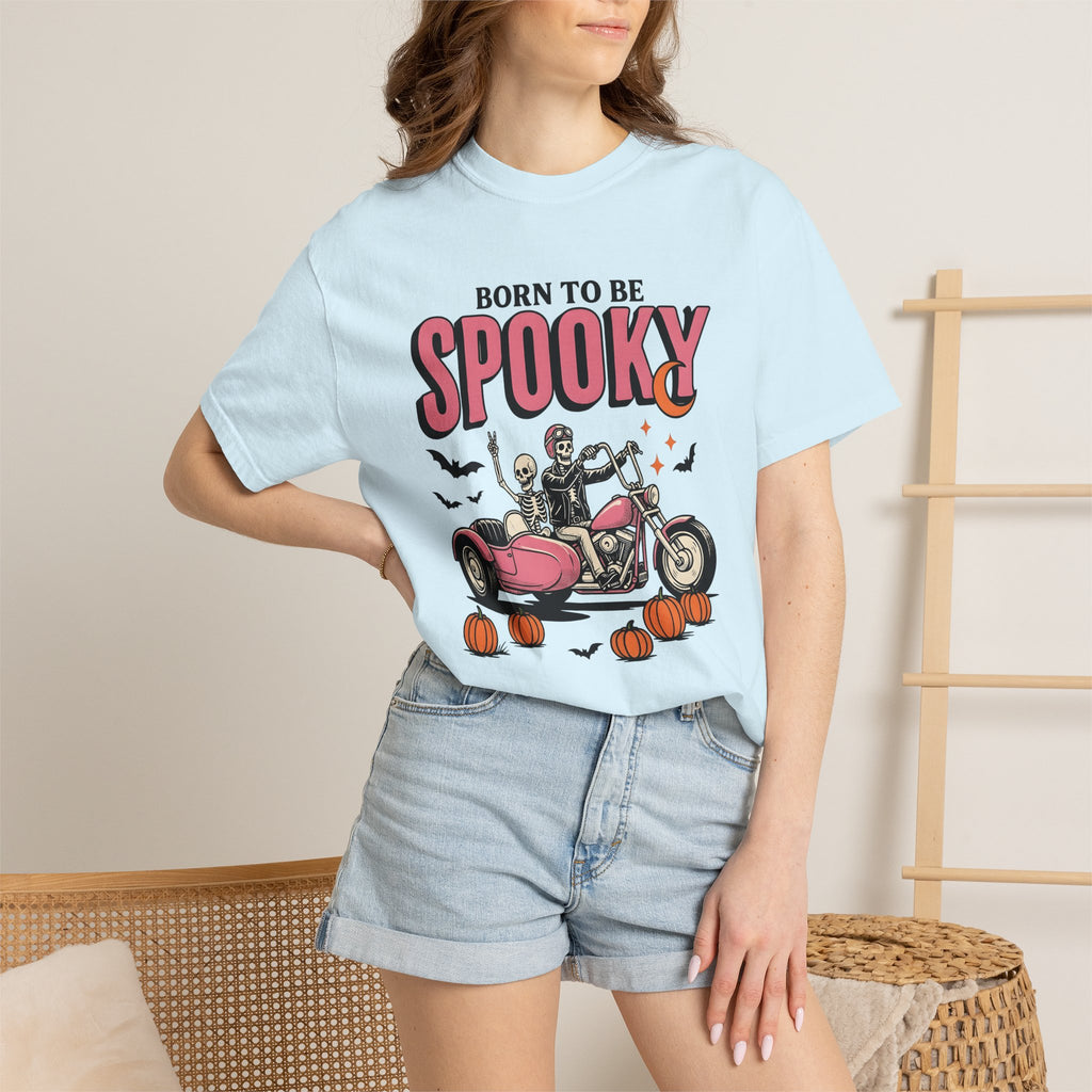 Skeleton Bike Shirt Halloween Motorbike Gift Women Graphic Tee Motorcycle T-Shirt Halloween Fan Biker Tshirt Bike Graphic Sketch Carved