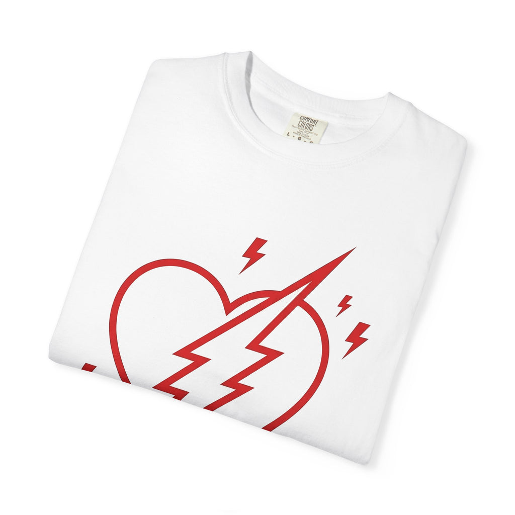 Love Heart Shirt Valentine's Day Romance Gift Women Simple Tee Heart T-Shirt Valentine Fan Minimalist Tshirt Amour Graphic Strong Flash