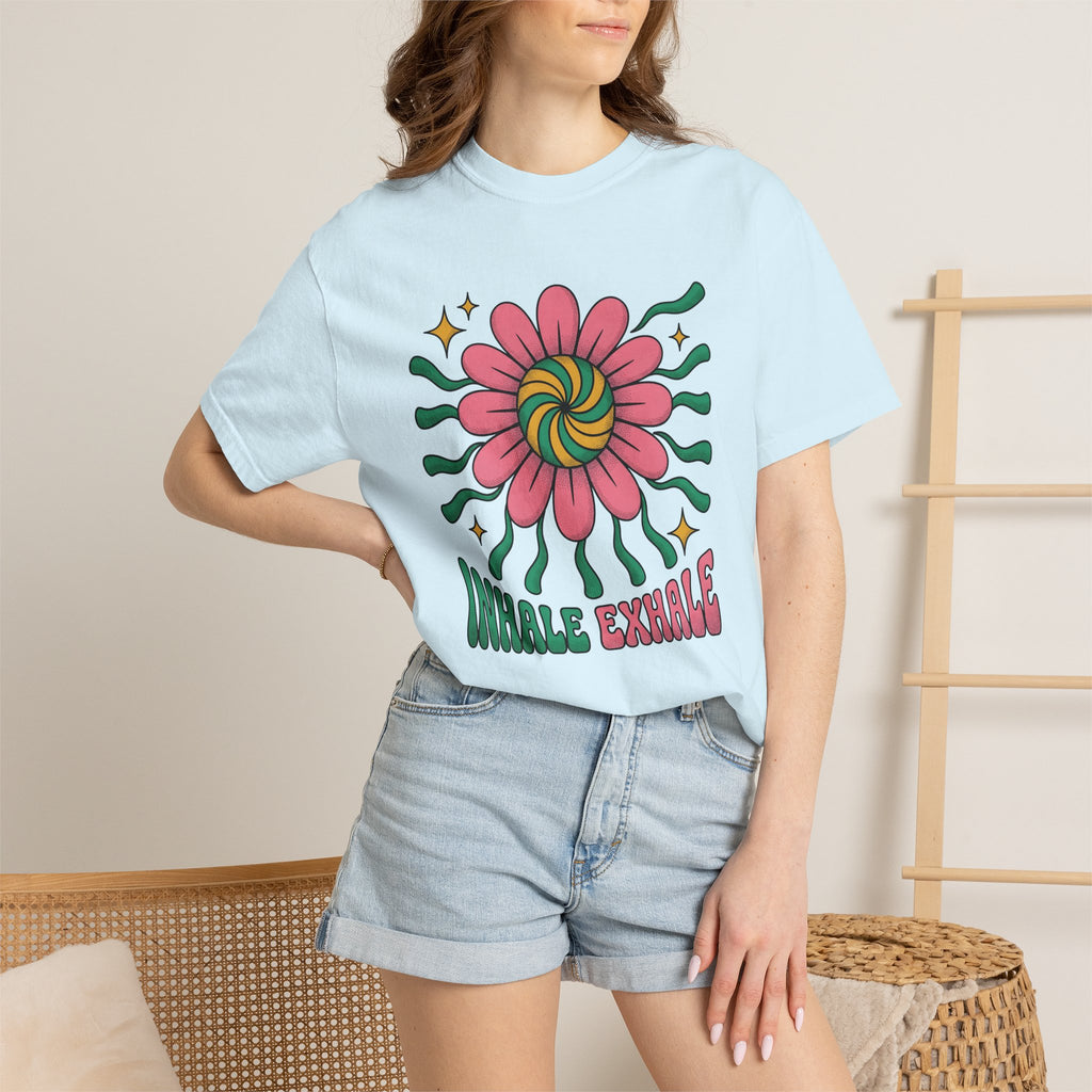 Floral Pattern Shirt Boho Chic Wellness Gift Women Funky Tee Flower T-Shirt Bohemian Enthusiast Artistic Tshirt Wellness Graphic Sketch