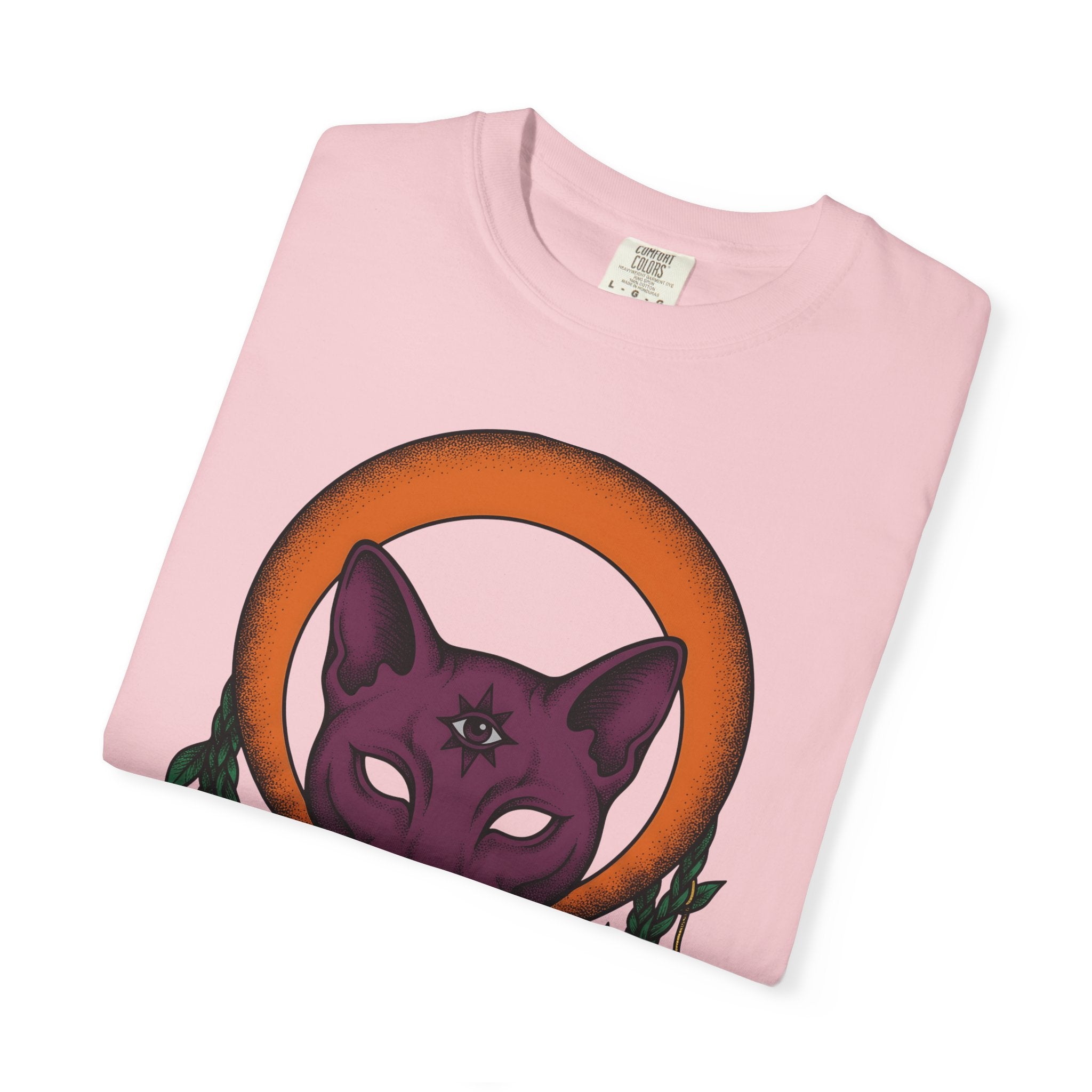Magical Cat Shirt Boho Chic Metaphysical Gift Women Tribal Tee Kitty T-Shirt Bohemian Fan Ethnic Tshirt Spiritual Graphic Abstract Crescent