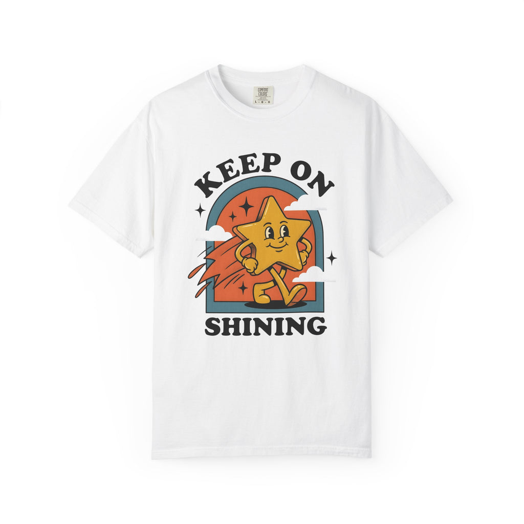 Smiling Star Character Shirt Cute Motivational Gift Women Cartoon Tee Starfish T-Shirt Adorable Fan Comic Tshirt Inspirational Graphic Retro
