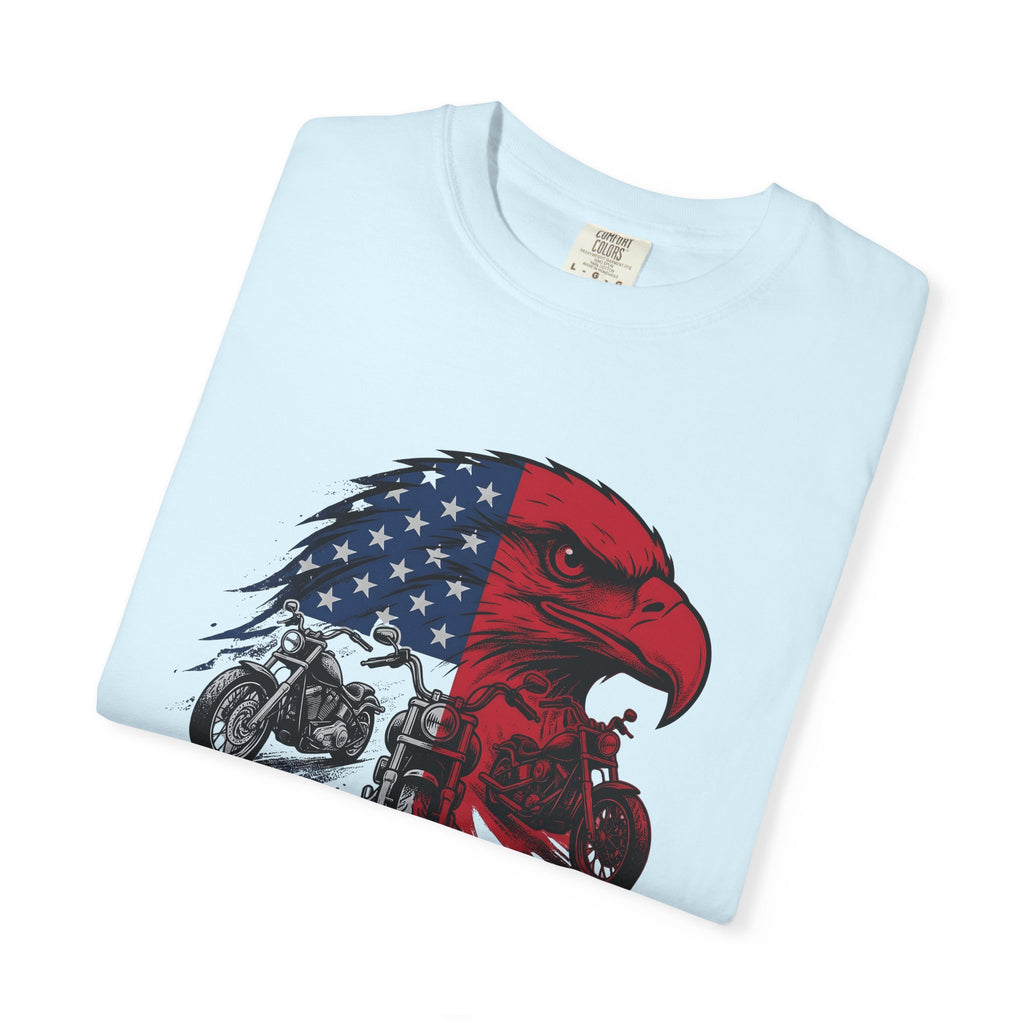 Eagle Motorbike Shirt America Riding Gift Women Usa Tee Motorcycle T-Shirt American Enthusiast Biker Tshirt Biking Graphic Classic Stars