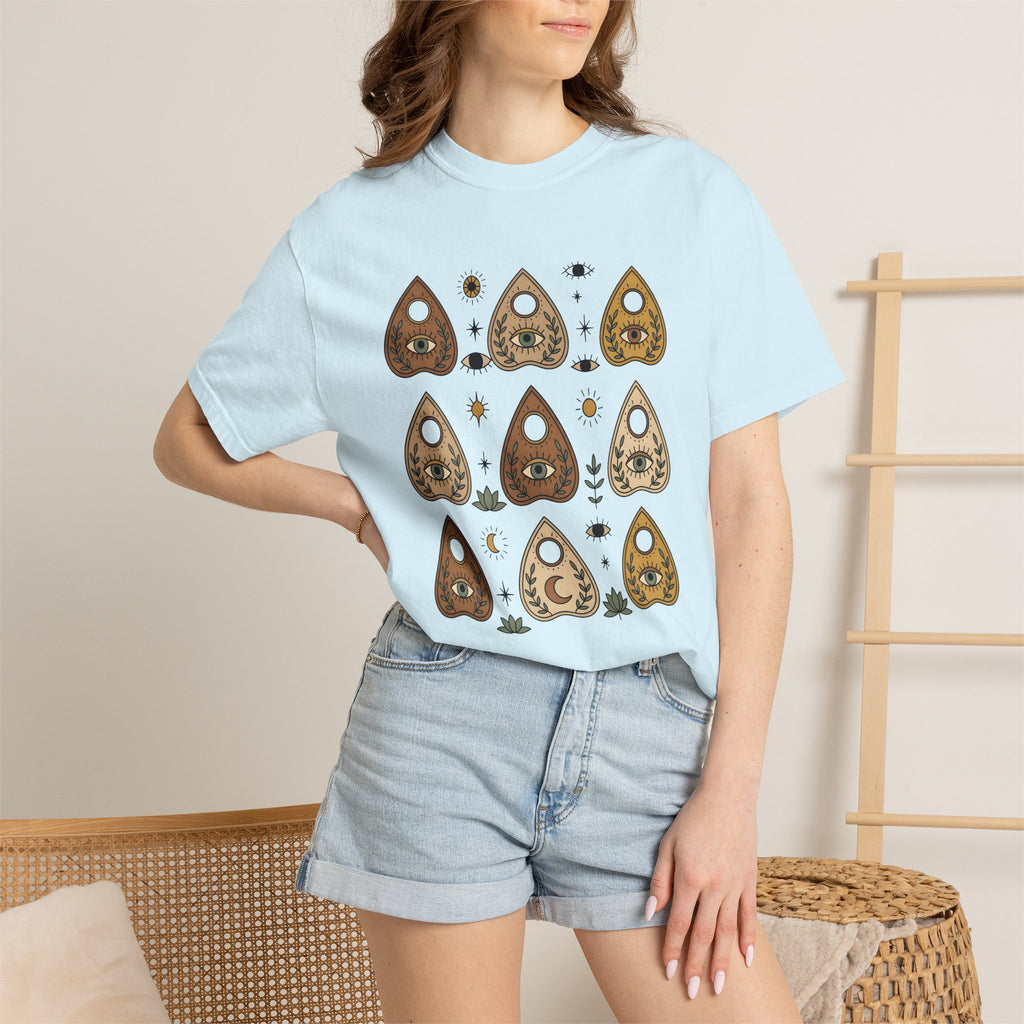 Magic Planchette Shirt Boho Chic Metaphysical Gift Women Hippie Tee Ouija Board T-Shirt Boho Fan Psychedelic Tshirt Spiritual Graphic Simple