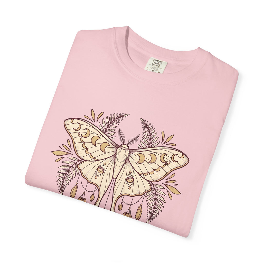 Luna Moth Shirt Boho Chic Wilderness Gift Women Sketch Tee Actias Luna T-Shirt Hippie Fan Hand Drawn Tshirt Nature Graphic Rustic Quartz