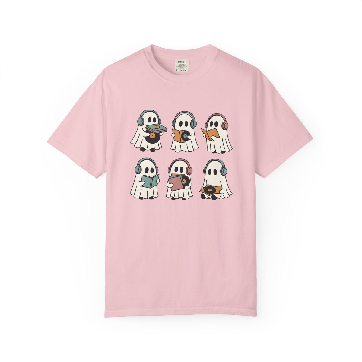 Ghost Music Shirt Halloween Music Unisex Gift Cartoon Tee Spirit T-Shirt Horror