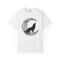 Wolf Moon Shirt Boho Chic Outdoors Gift Women Hippie Tee Lunar T-Shirt Bohemian Fan Psychedelic Tshirt Nature Graphic Sketch Flowers Tshirt