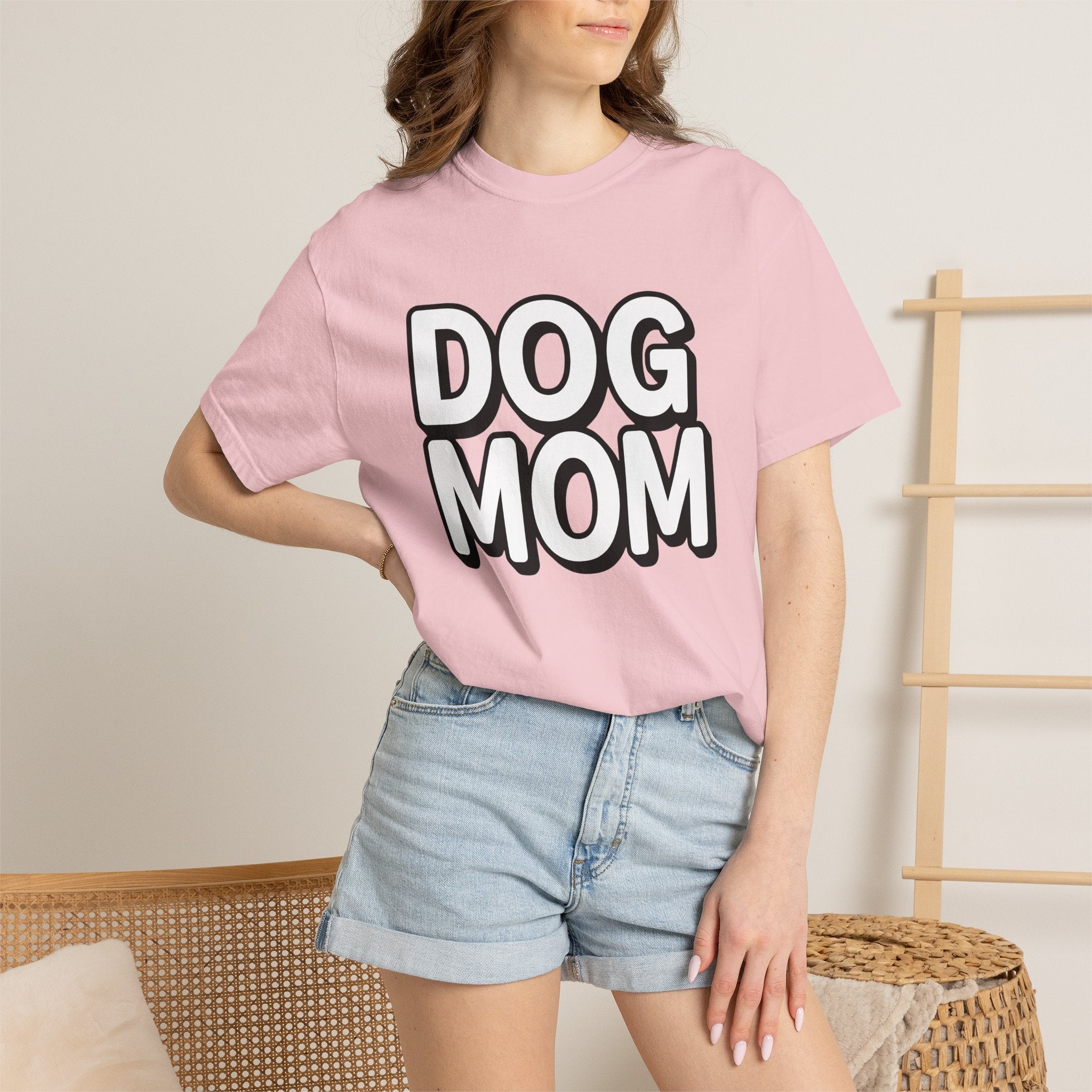 Statement Text Art Shirt Dog Mom Animals Gift Women Whimsical Tee Typography T-Shirt Dog Mom Fan Illustrative Tshirt Creature Graphic