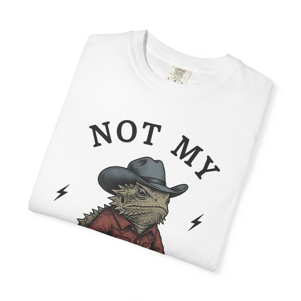 Lizard Cowboy Shirt Animals Western Gift Women Vintage Tee Gecko T-Shirt Reptile Fan Retro Tshirt Rodeo Graphic Hand Drawn Cowboy Hat Tshirt