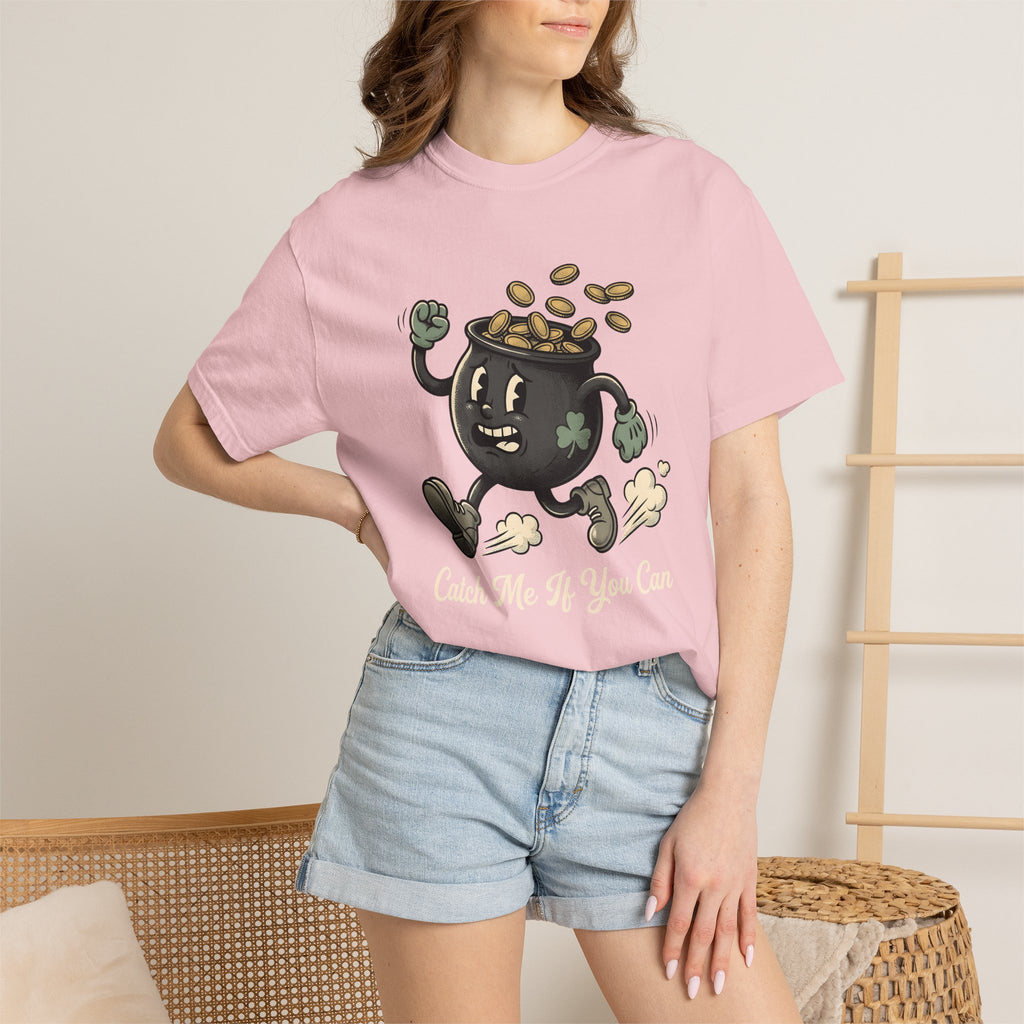 Pot Gold Character Shirt St Patrick's Day Irish Gift Women Cartoon Tee Leprechaun T-Shirt St Patricks Fan Comic Tshirt Celtic Graphic