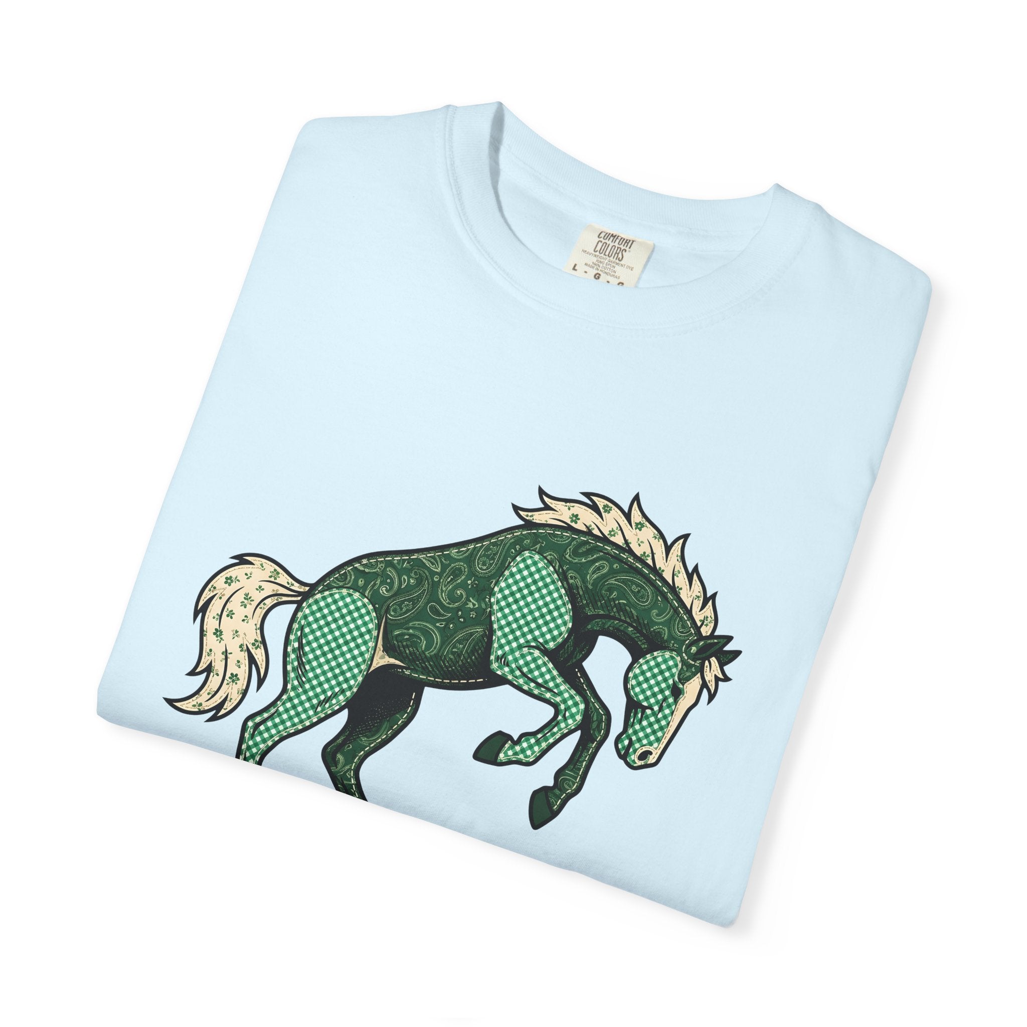 Spotted Horse Shirt St Patrick's Day Horse Gift Women Rustic Tee Pinto T-Shirt St Patricks Fan Vintage Tshirt Equine Graphic Retro Clover
