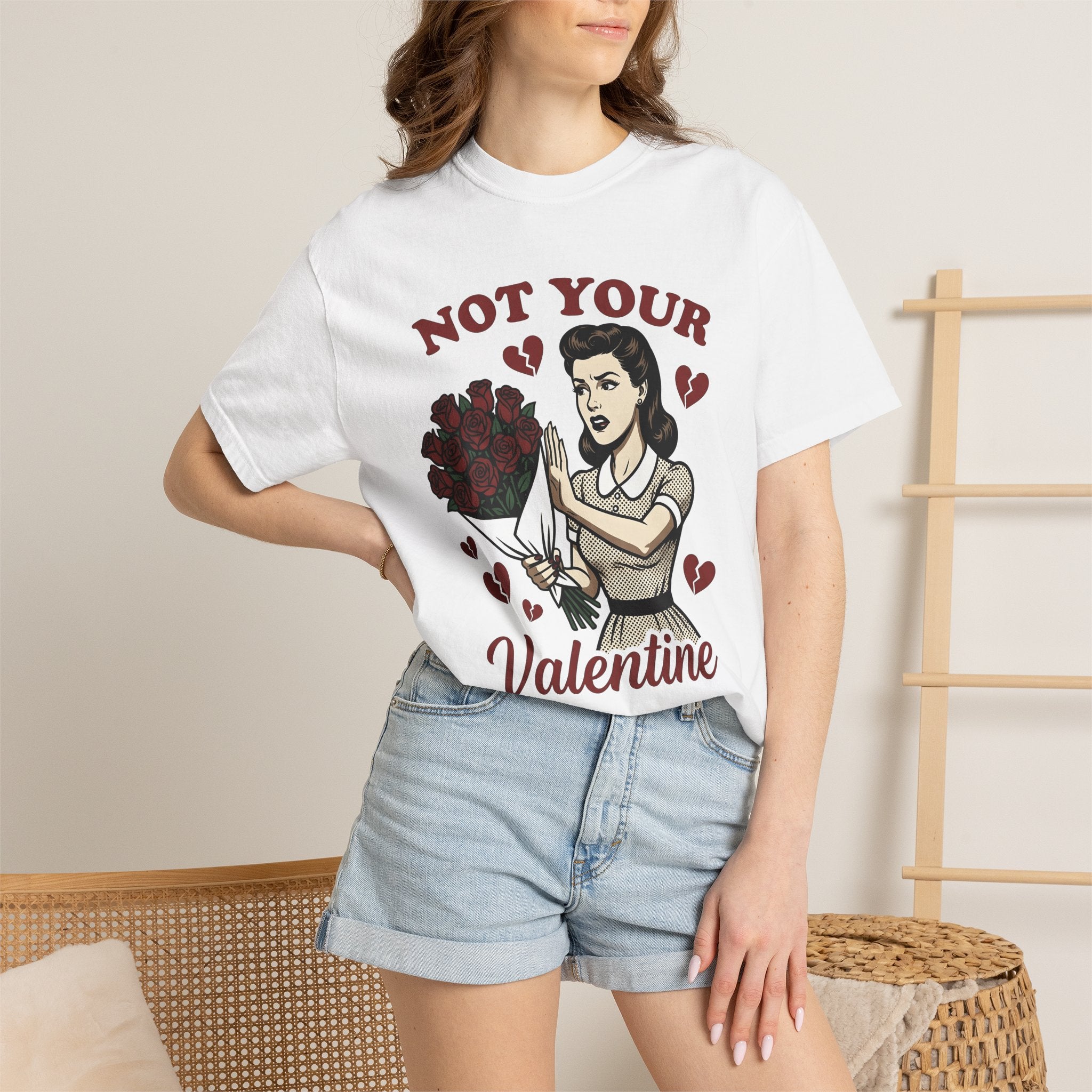 Old Fashioned Girl Roses Shirt St. Valentine's Day Divorce Gift Women Nostalgic Tee Vintage Girl T-Shirt Valentine Fan Retro Tshirt