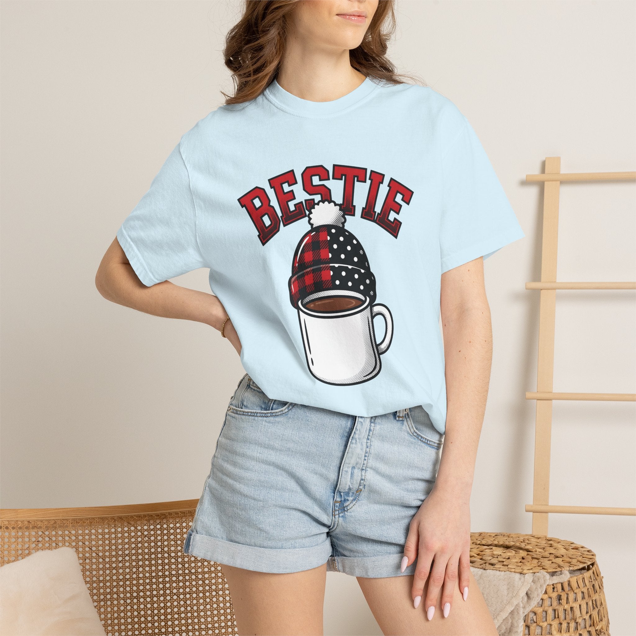 Coffee Cup Shirt Holiday Pals Gift Women Comic Tee Mug T-Shirt Christmas Fan Cartoon Tshirt Friends Graphic Vintage Beanie Tshirt